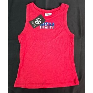 Where I'm From NSH Nashville Red Crop Tank Top Womens Medium Patriotic USA Made